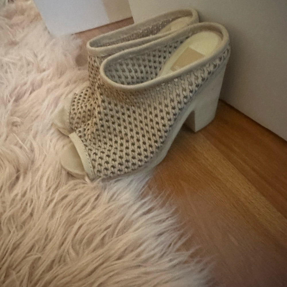 Dolce Vita Nude Platform Wooden Heel - Picture 7 of 7